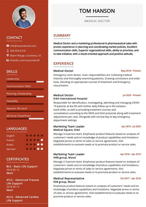 Medical Doctor Resume Template