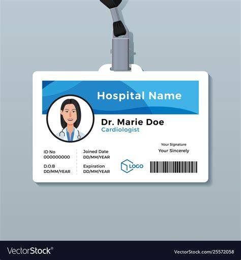 Medical Id Badge Template