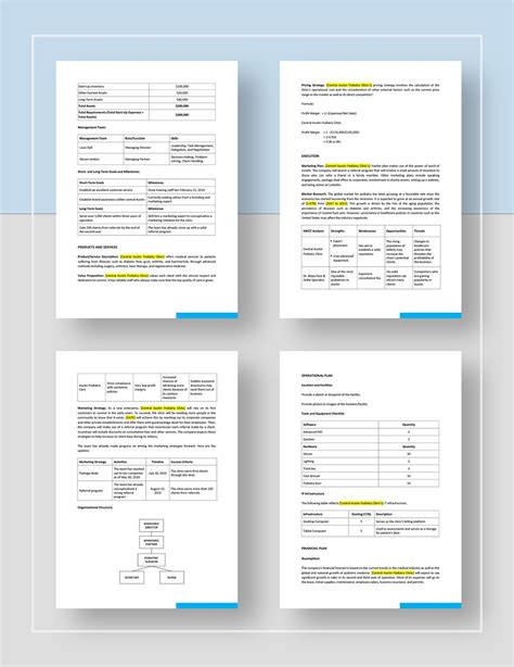 Medical Practice Business Plan Template