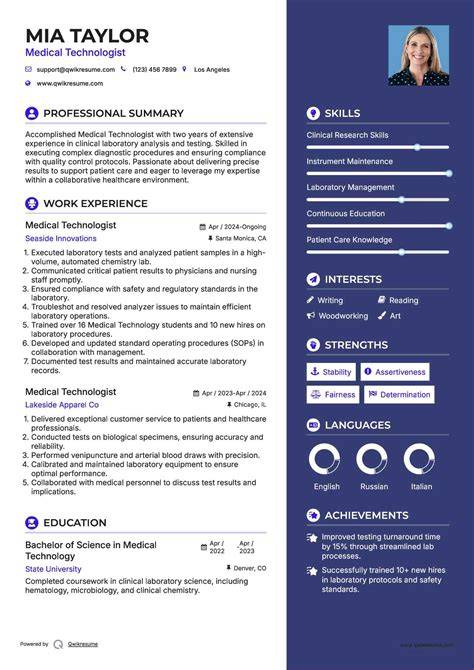Medical Technologist Resume Template