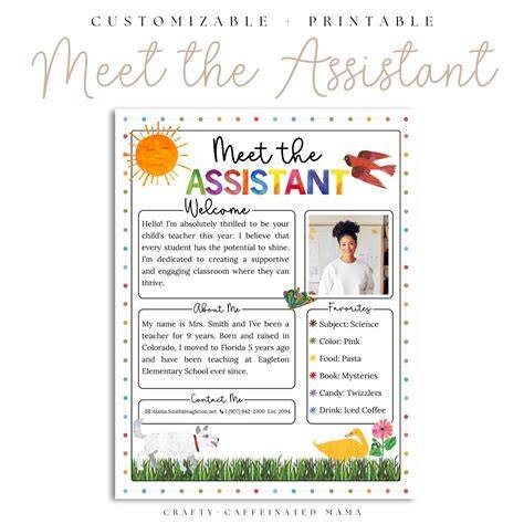 Meet The Paraprofessional Template Free