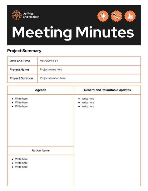 Meeting Minute Templates