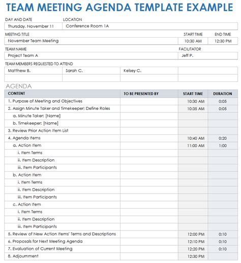 Meeting Tracking Template
