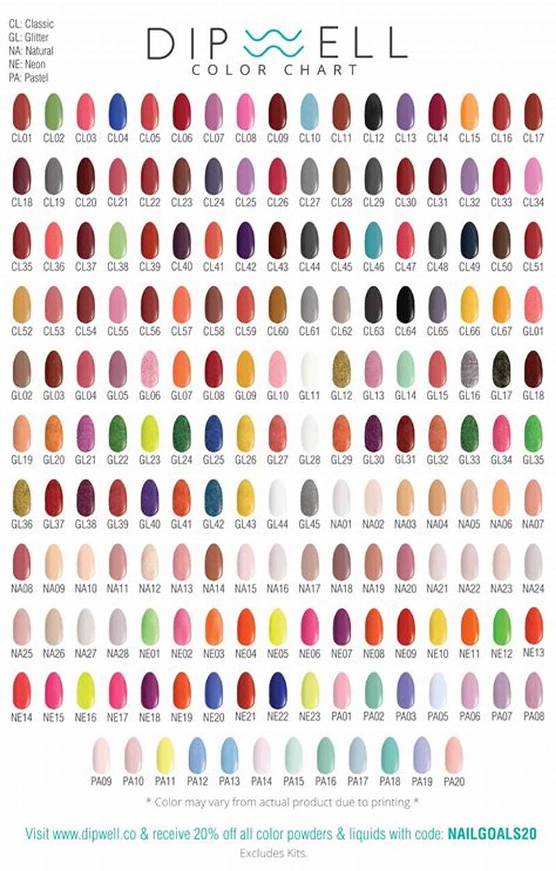 Mefa Dip Powder Color Chart