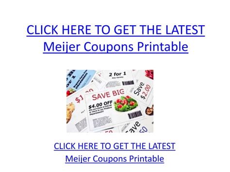 Meijer Store Coupons Printable