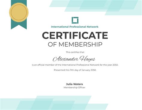 Membership Certificate Template