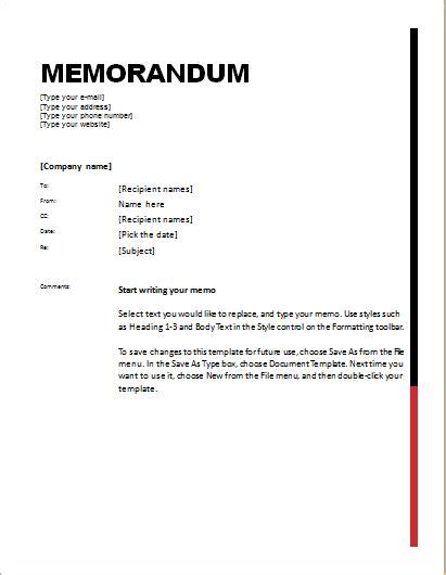 Memo Templates In Microsoft Word