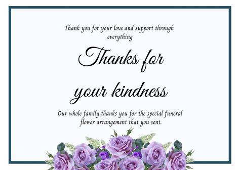 Memorial Thank You Card Template