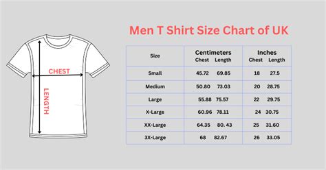 Men T Shirt Size Chart