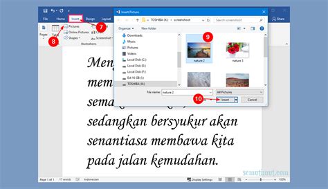 Menambahkan Gambar ke dalam Dokumen Word
