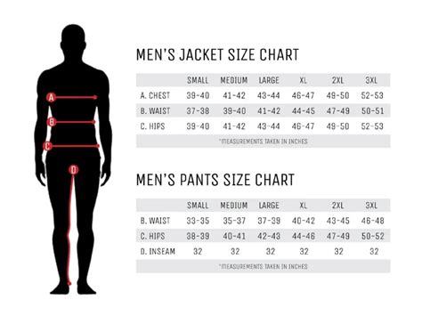 Mens Hip Size Chart
