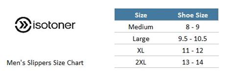 Mens Isotoner Slippers Size Chart