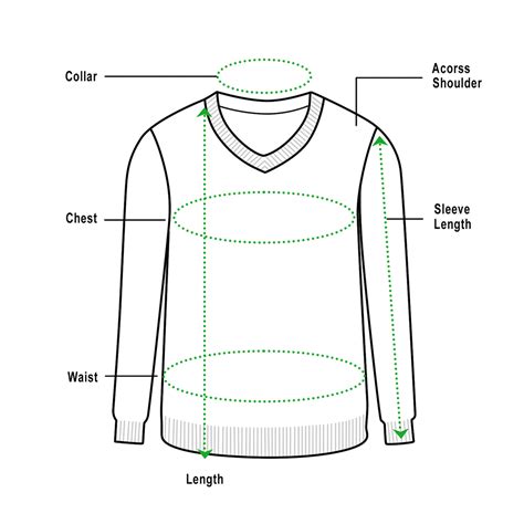 Mens Sweater Measurement Chart