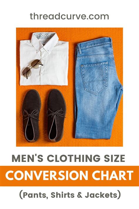 Menswear Size Conversion Chart