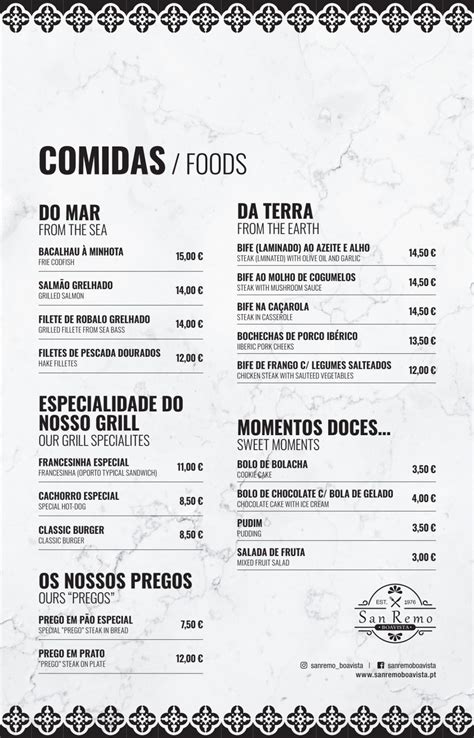 Menu 7 Porto