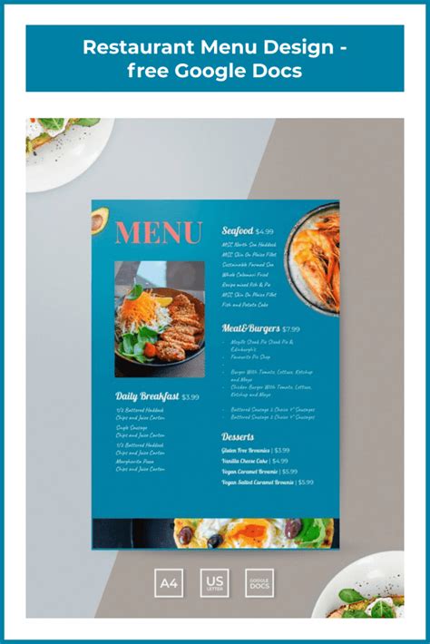 Menu Templates Google Docs