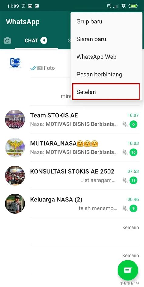 Menyimpan Screenshot SG di WhatsApp