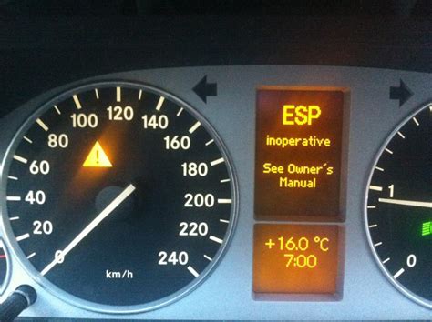 Mercedes ESP warning light