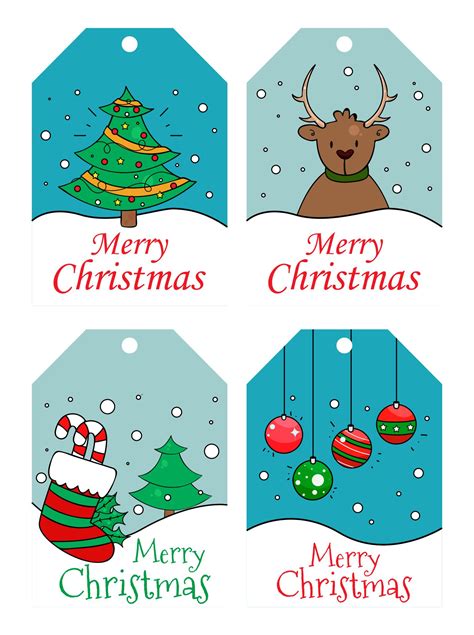 Merry Christmas Tags Printable