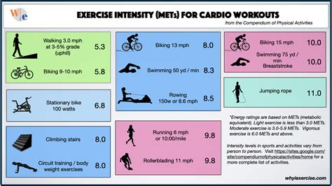 Metabolic Equivalent Of Task Chart