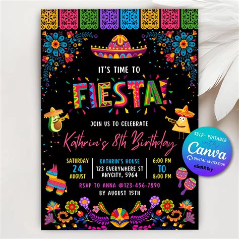 Mexican Fiesta Invitation Template