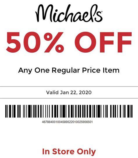Michaels Coupons 50 Off Coupon Code Printable Coupons 2015