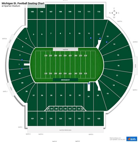 Michigan State Spartan Stadium Seating Chart