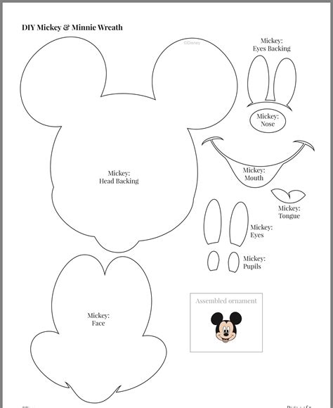 Mickey Mouse Craft Printable