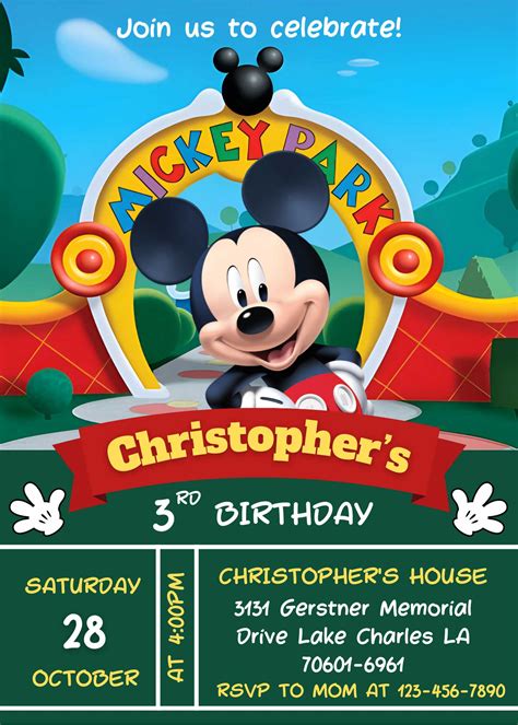 Mickey Mouse Invitations Template
