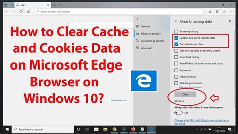 Microsoft Edge Clear Cache and Cookies