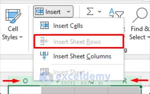 Microsoft Excel Template Enable Insert Row Option Greyed Out
