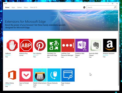 Microsoft Store for Edge Extensions