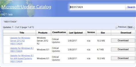 Microsoft Update Catalog This Update Is Not Applicable