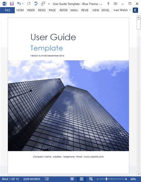 Microsoft Word User Guide Template