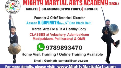 Mighty Martial Arts Academy (Silambam & Karate School)