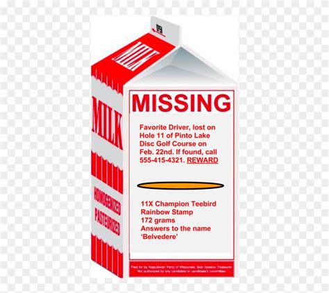 Milk Carton Missing Template