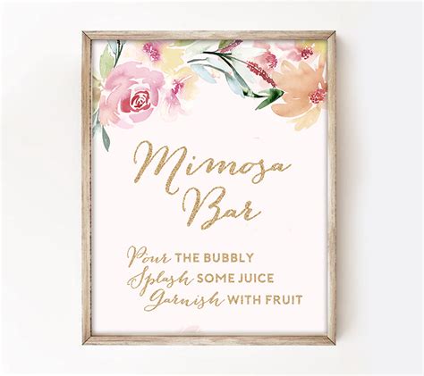 Mimosa Bar Printable Sign Free