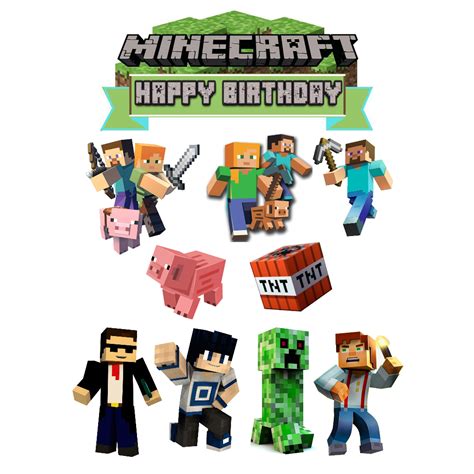 Minecraft Cake Topper Printable