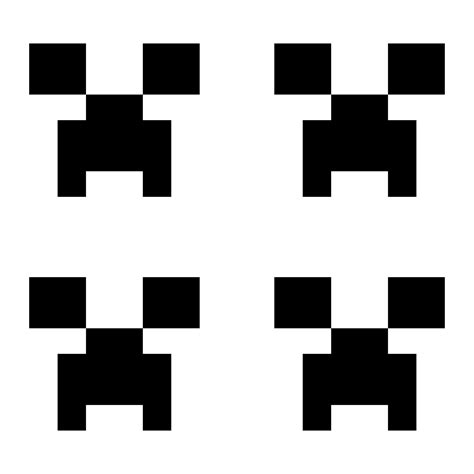 Minecraft Creeper Face Template