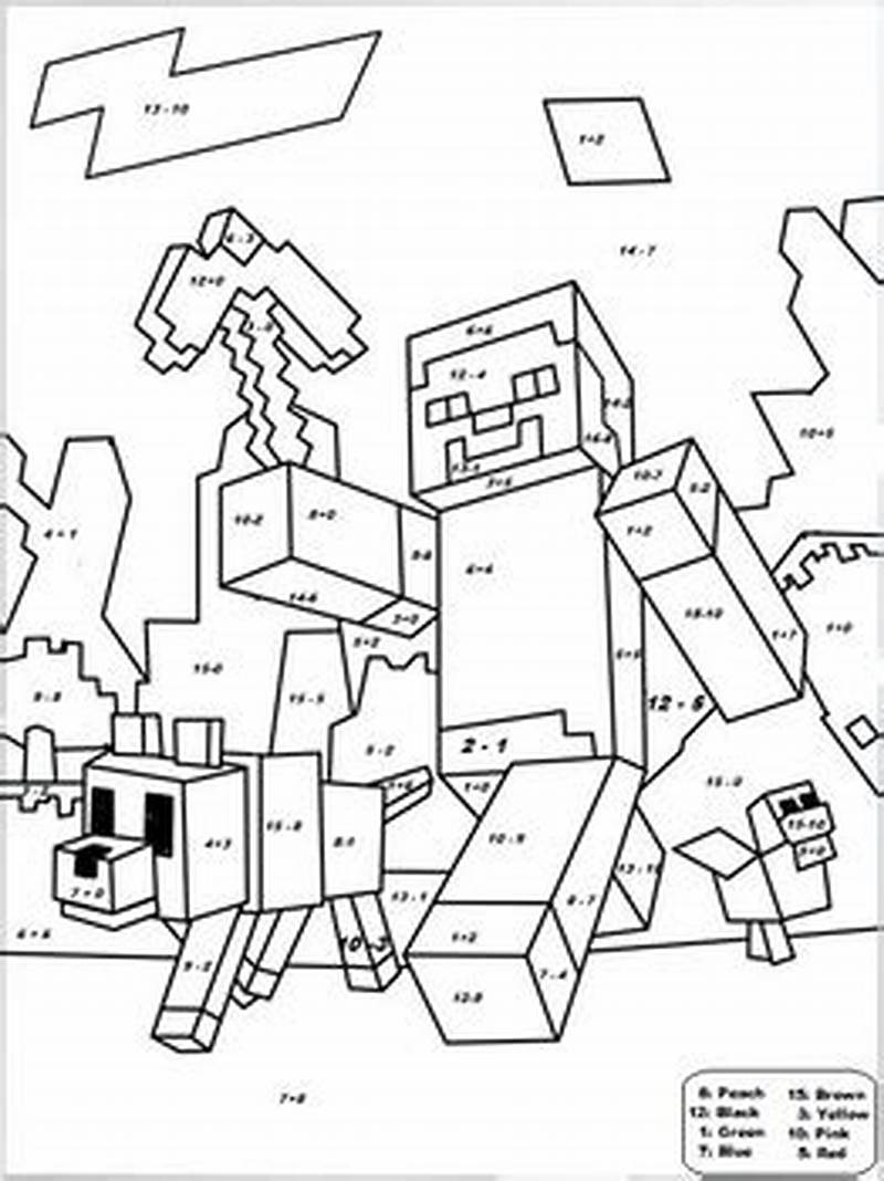 Minecraft Math Coloring