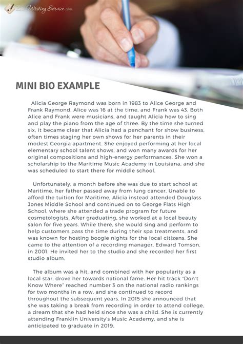 Mini Bio Template