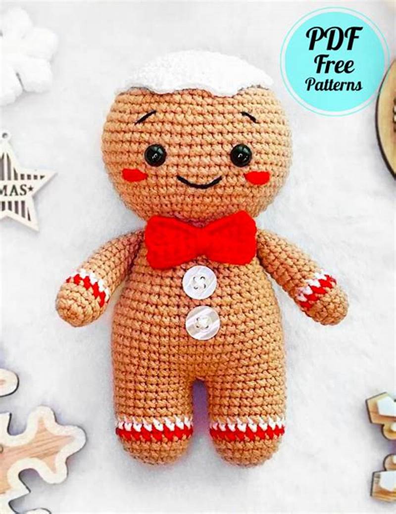 Mini Gingerbread Man Crochet Pattern