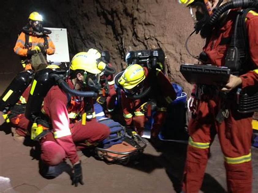 Mining rescue training