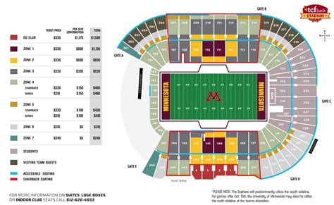 Minnesota Football Stadium Seating Chart