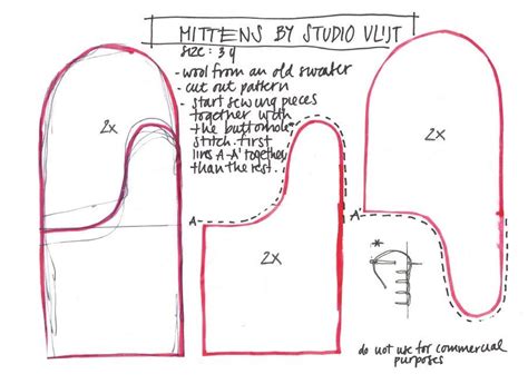 Mitten Template For Sewing