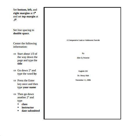 Mla Cover Page Template Word