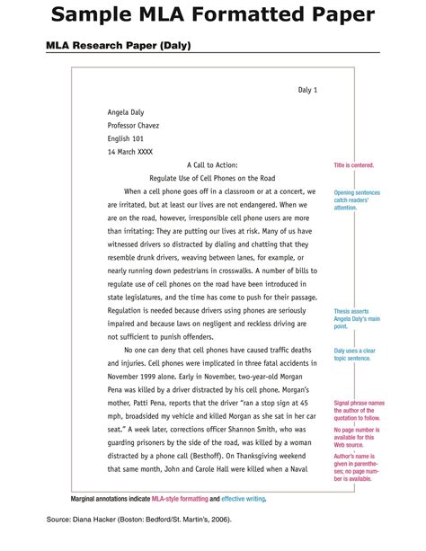 Mla Style Paper Template