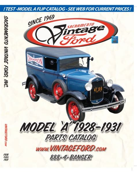 Model A Ford Parts Catalog
