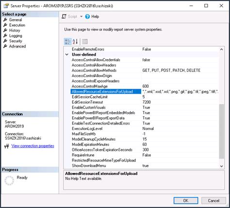 Modify AllowedResourceExtensionsForUpload Setting