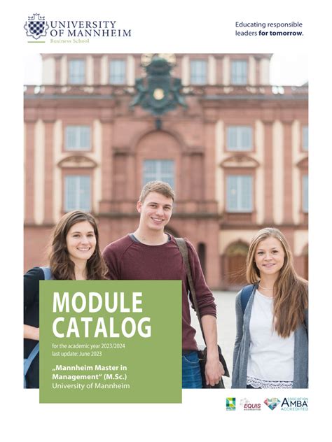 Module Catalogue Uni Mannheim Master In Management